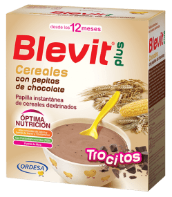 Product Blevit plus Trocitos Cereales con pepitas de chocolate
