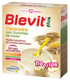 Product Blevit plus Trocitos Cereales con Crunchies de frutas